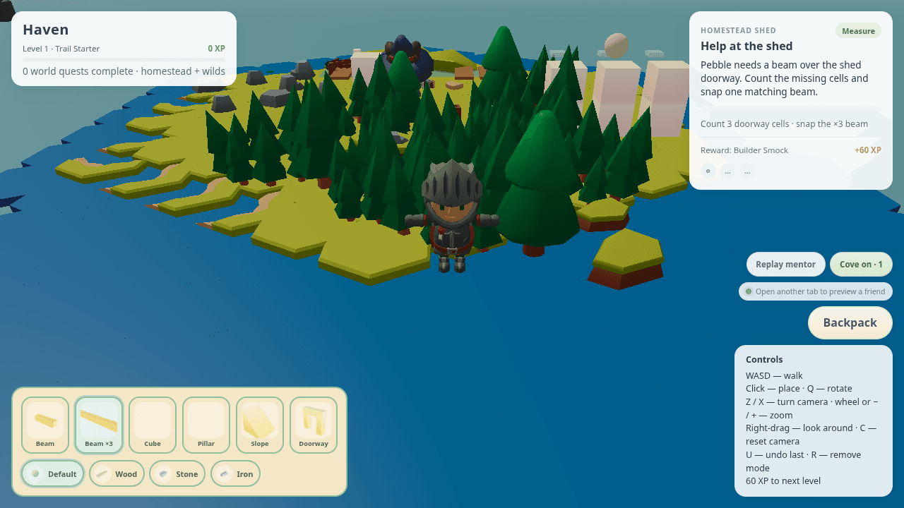 The current playable Haven prototype